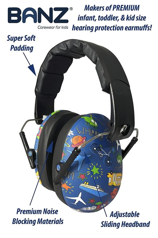 Baby Banz Infant Earmuffs Transportation Ages 2 Months