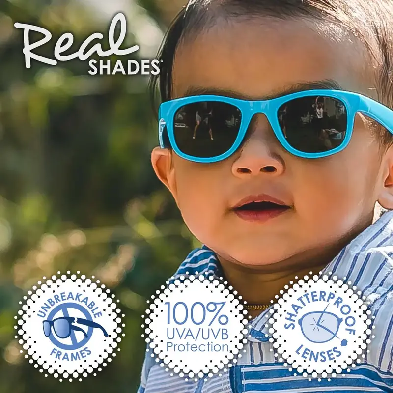 Real Shades Unbreakable Sunglasses Surf Black 2+