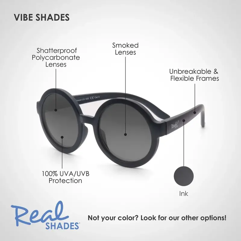 Real Shades Unbreakable Sunglasses Vibe Ink  2+