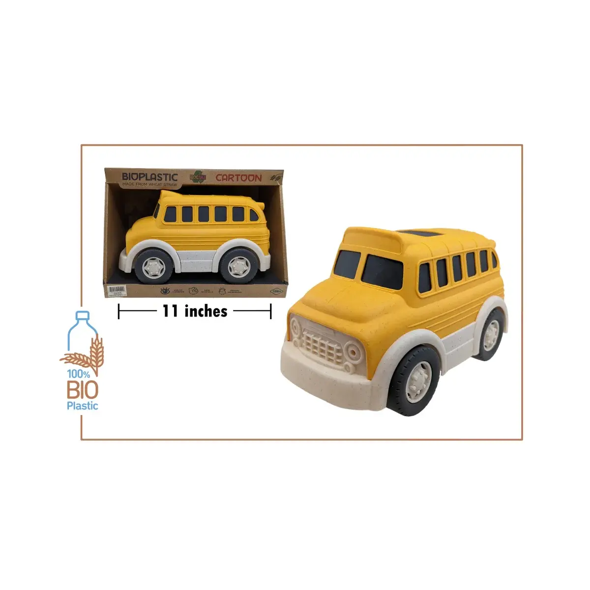 Bio Plastic 11" School Bus