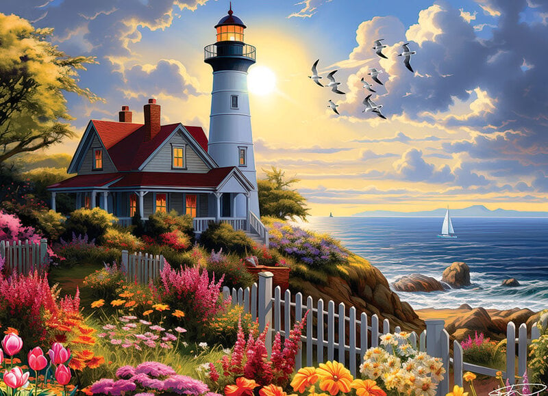 Cobble Hill Puzzles Cobble Hill Puzzle 500pc To the Lighthouse
