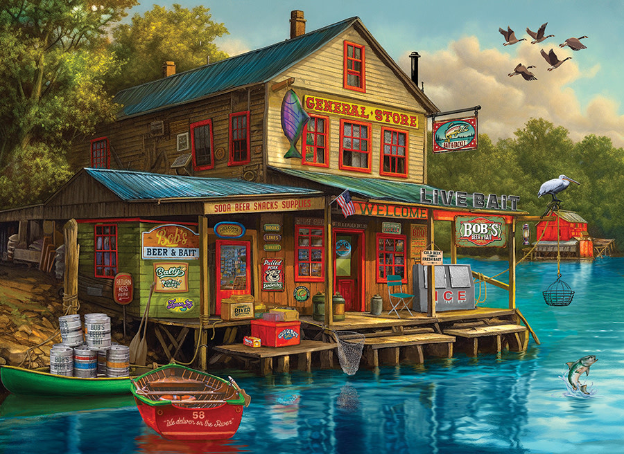 Cobble Hill Puzzles Cobble Hill Puzzle 1000pc Bob's Beer & Bait