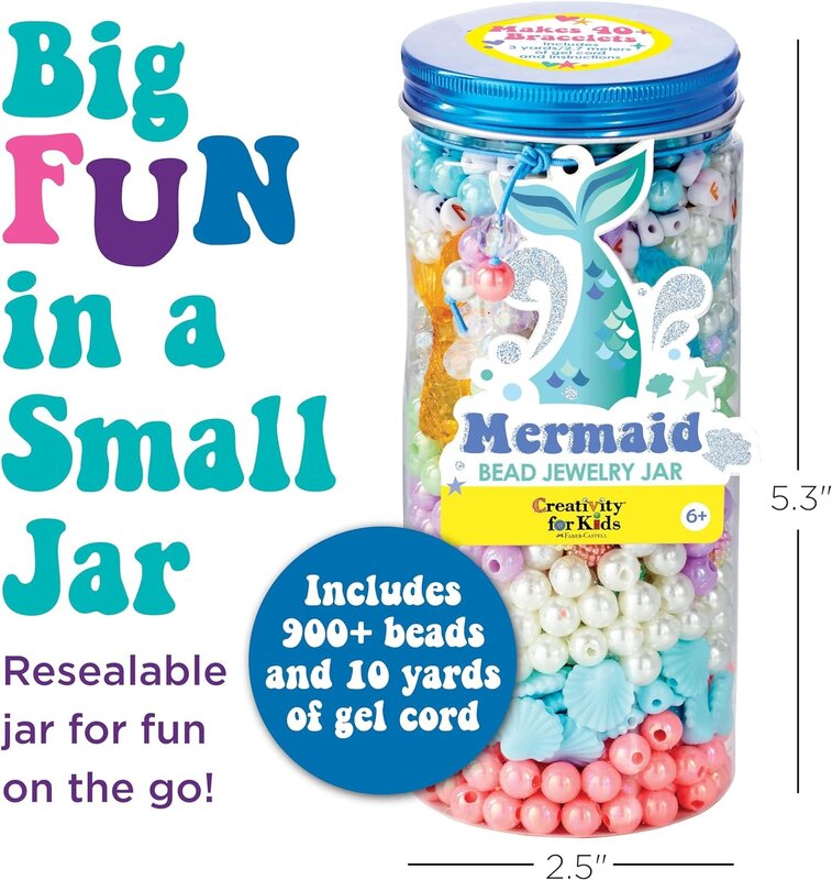 Creativity for Kids Creativity for Kids Bead Jewelry Jar Mermaid