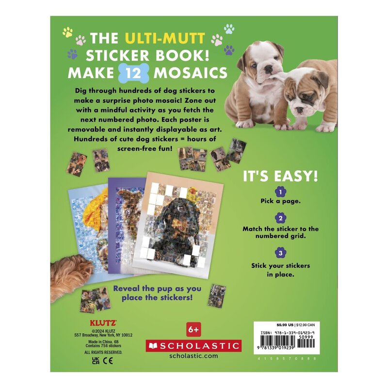 Klutz Klutz Book Sticker Photo Mosaics: Dogs & Puppies