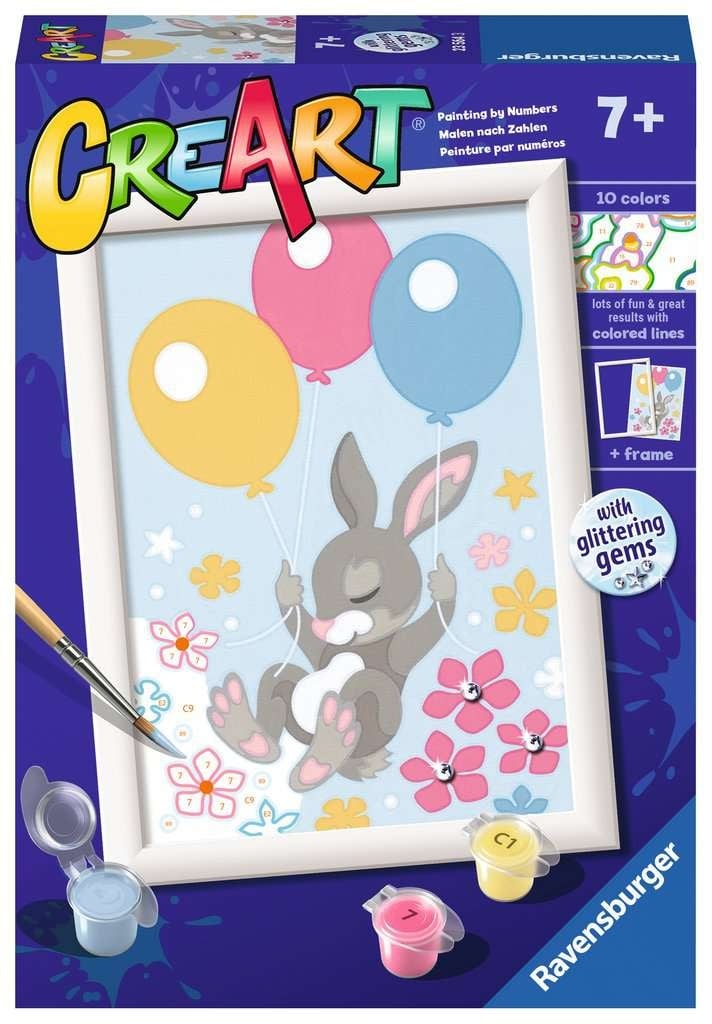 CreArt Painting by Numbers Flying Bunny