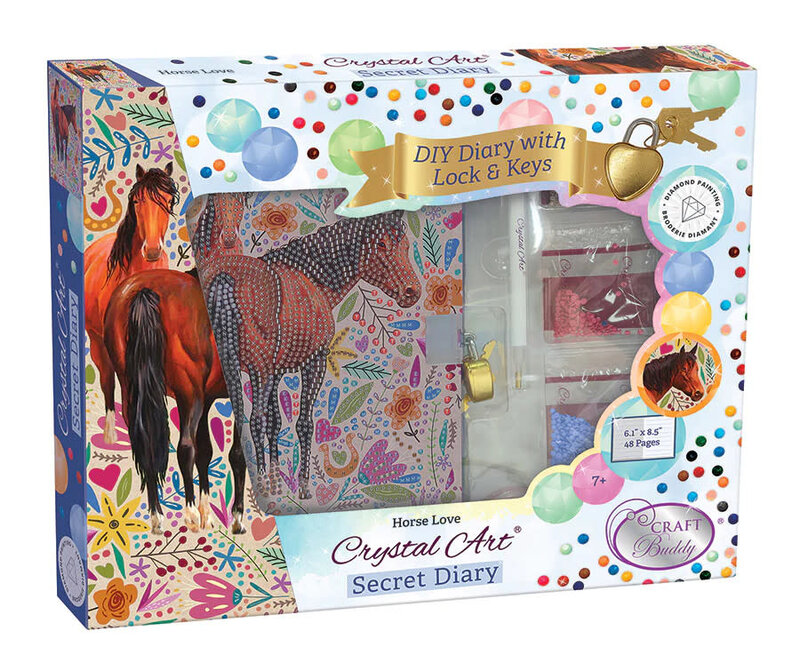 Crystal Art Secret Diary Kit Horse Love