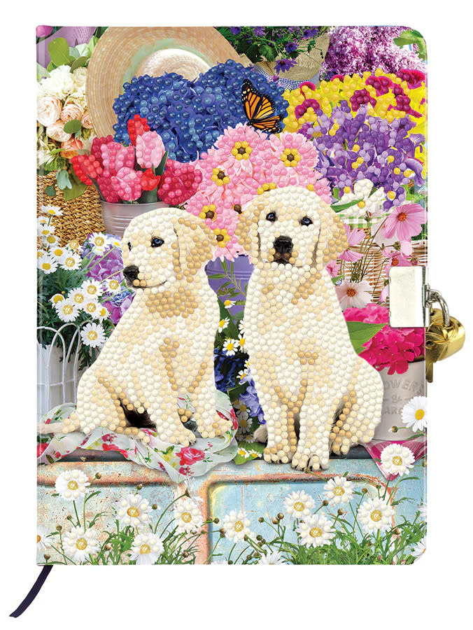 Crystal Art Secret Diary Kit Country Pups