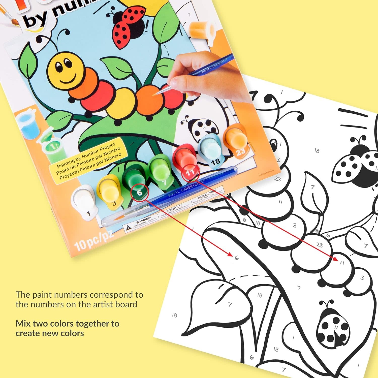 Paint by Numbers My First Caterpillar and Ladybugs