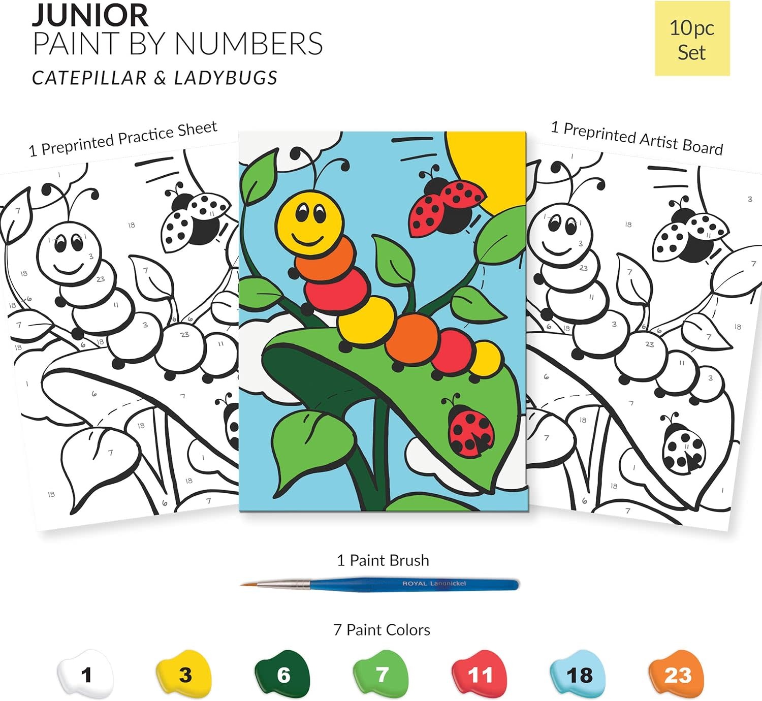 Paint by Numbers My First Caterpillar and Ladybugs