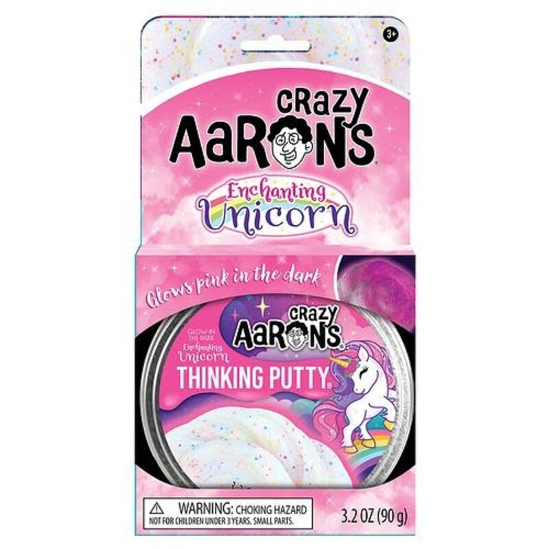 Crazy Aaron 's Thinking Putty Glo in the Dark Enchanting Unicorn