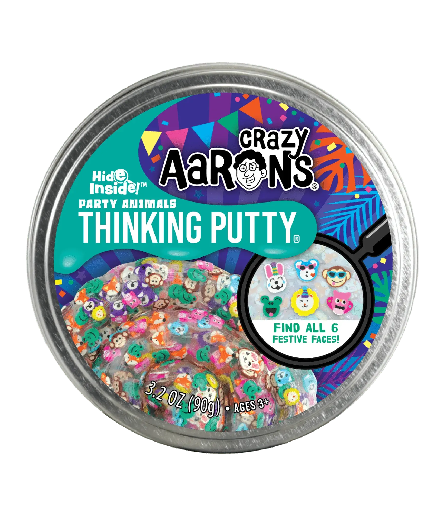 Crazy Aaron Crazy Aaron's Thinking Putty Hide Inside Party Animals