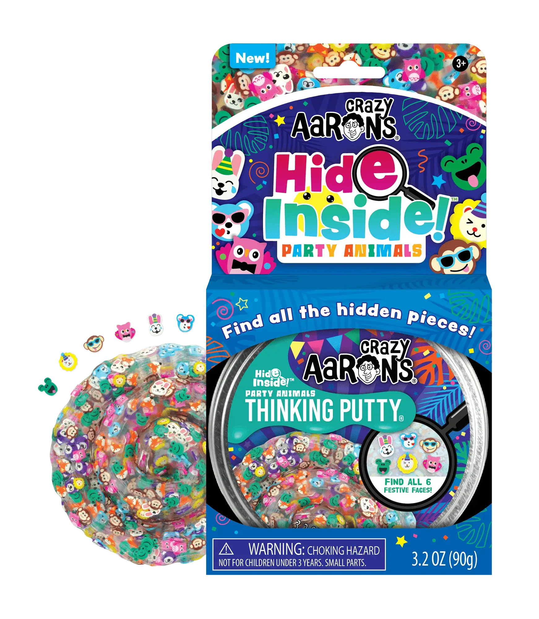 Crazy Aaron Crazy Aaron's Thinking Putty Hide Inside Party Animals