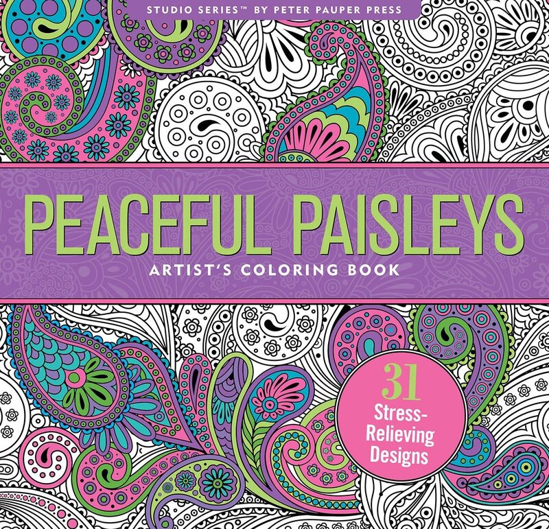 Peter Pauper Artist's Coloring Books Peaceful Paisleys