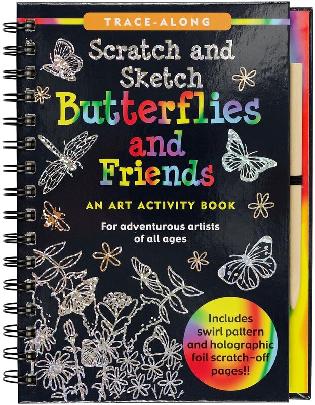 Peter Pauper Scratch and Sketch Trace Along Book Butterfly & Friends