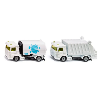 Siku Siku Die Cast Municipal Sweeper & Garbage Truck