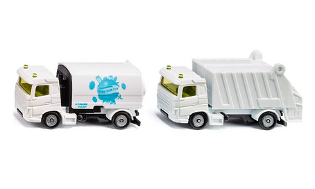 Siku Siku Die Cast Municipal Sweeper & Garbage Truck