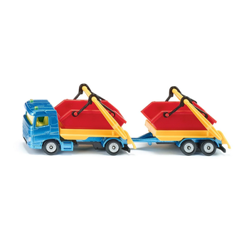 Siku Siku Die Cast Truck with Skip and Trailer