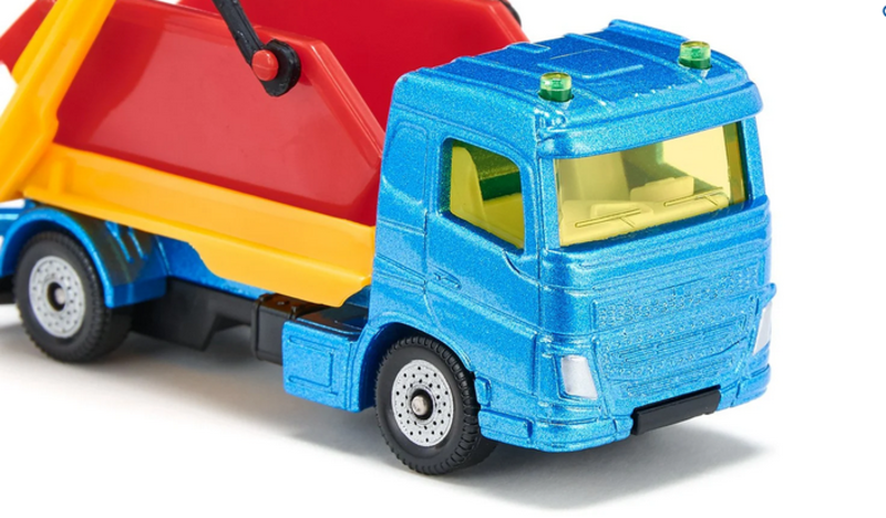Siku Siku Die Cast Truck with Skip and Trailer