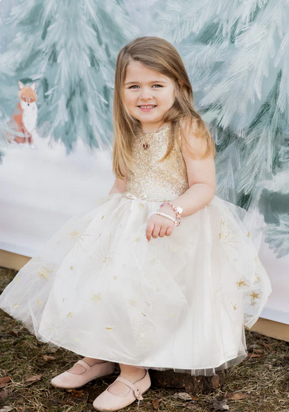 Great Pretenders Golden Glam Party Dress Size 3-4