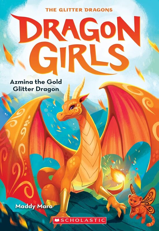 Scholastic Dragon Girls Book 1 Azmina the Gold Glitter Dragon