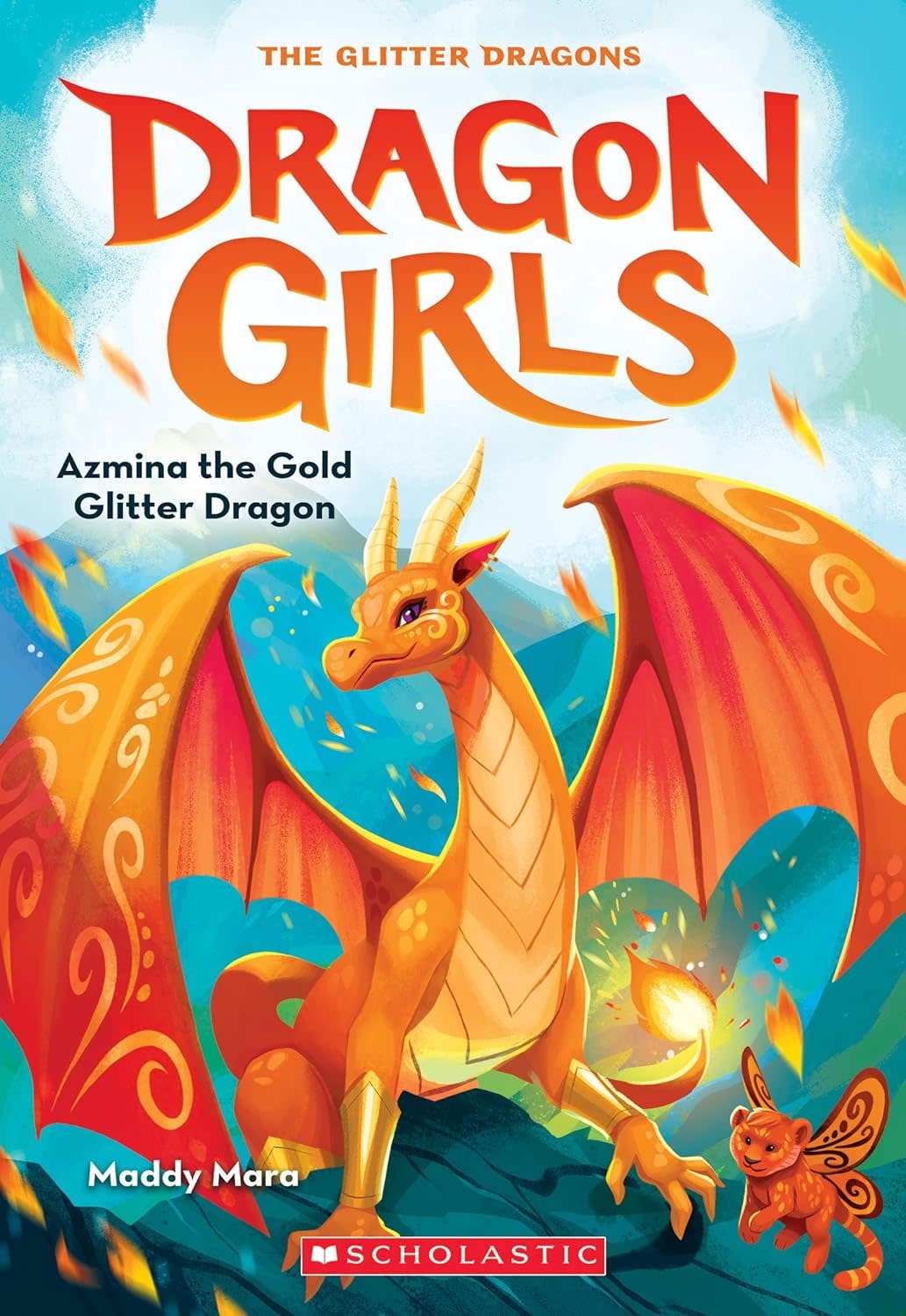 Scholastic Dragon Girls Book 1 Azmina the Gold Glitter Dragon