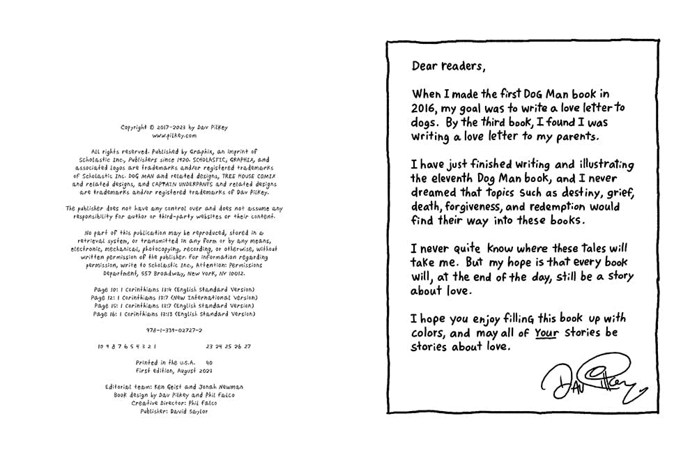 Scholastic Dog Man with Love: Official Coloring Book