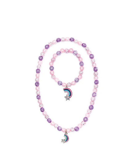 Great Pretenders Purple Rainbow Necklace & Bracelet Set, 2pc, Assorted