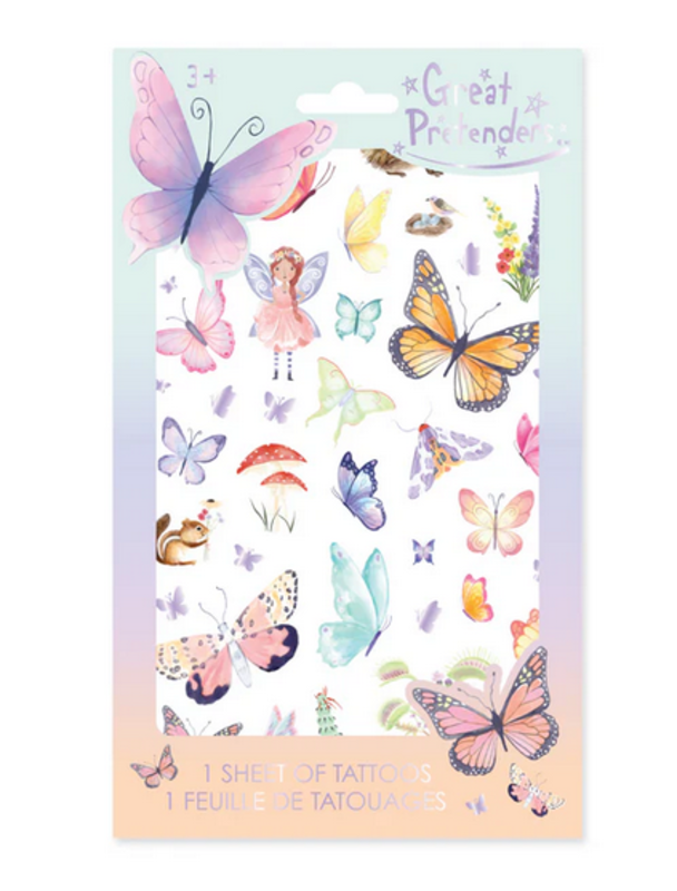 Great Pretenders Tattoos 18pc Float Like a Butterfly