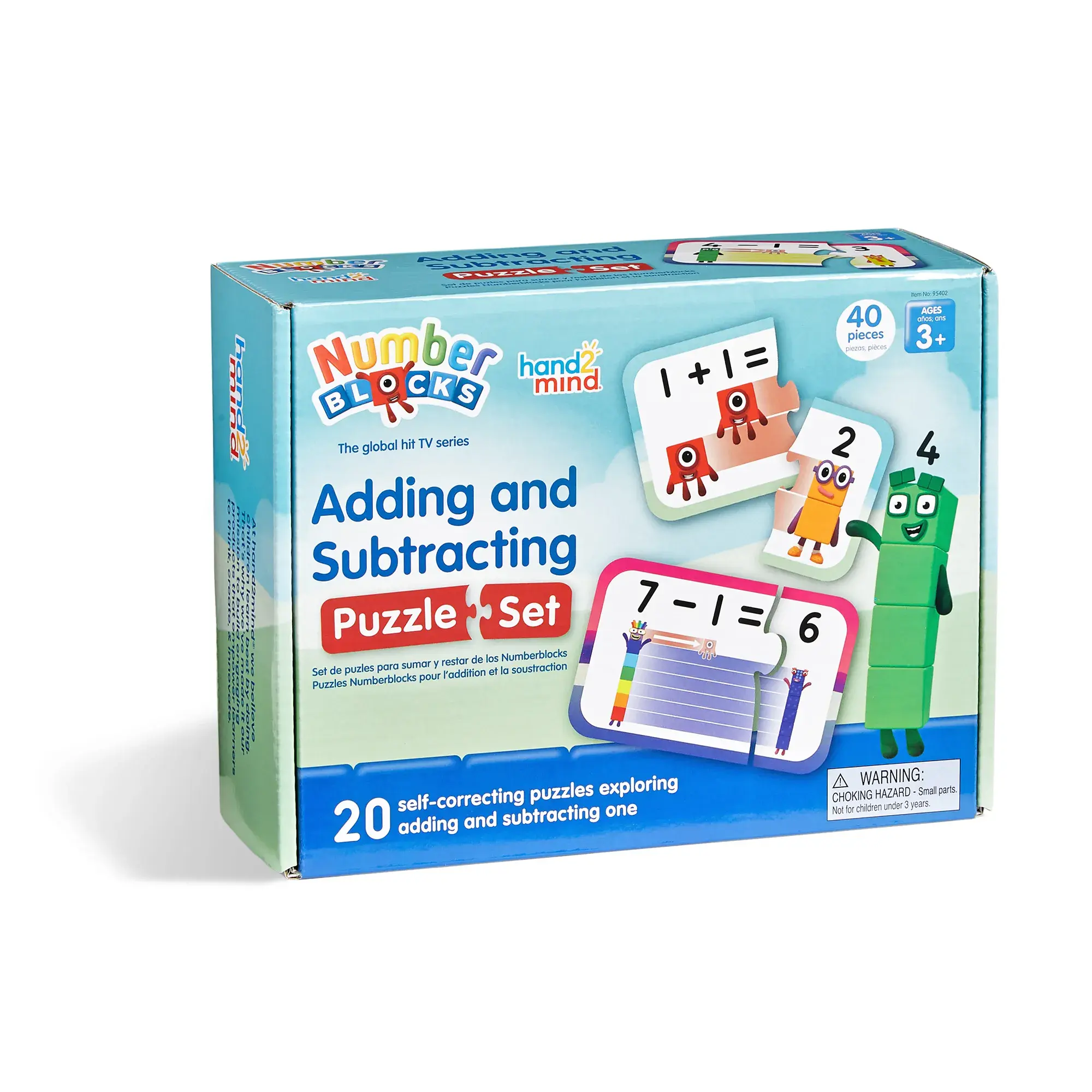 hand2mind NumberBlocks Adding and Subtracting Puzzle Set