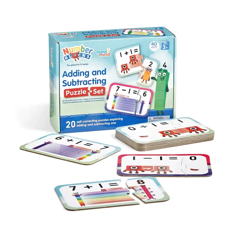 hand2mind NumberBlocks Adding and Subtracting Puzzle Set