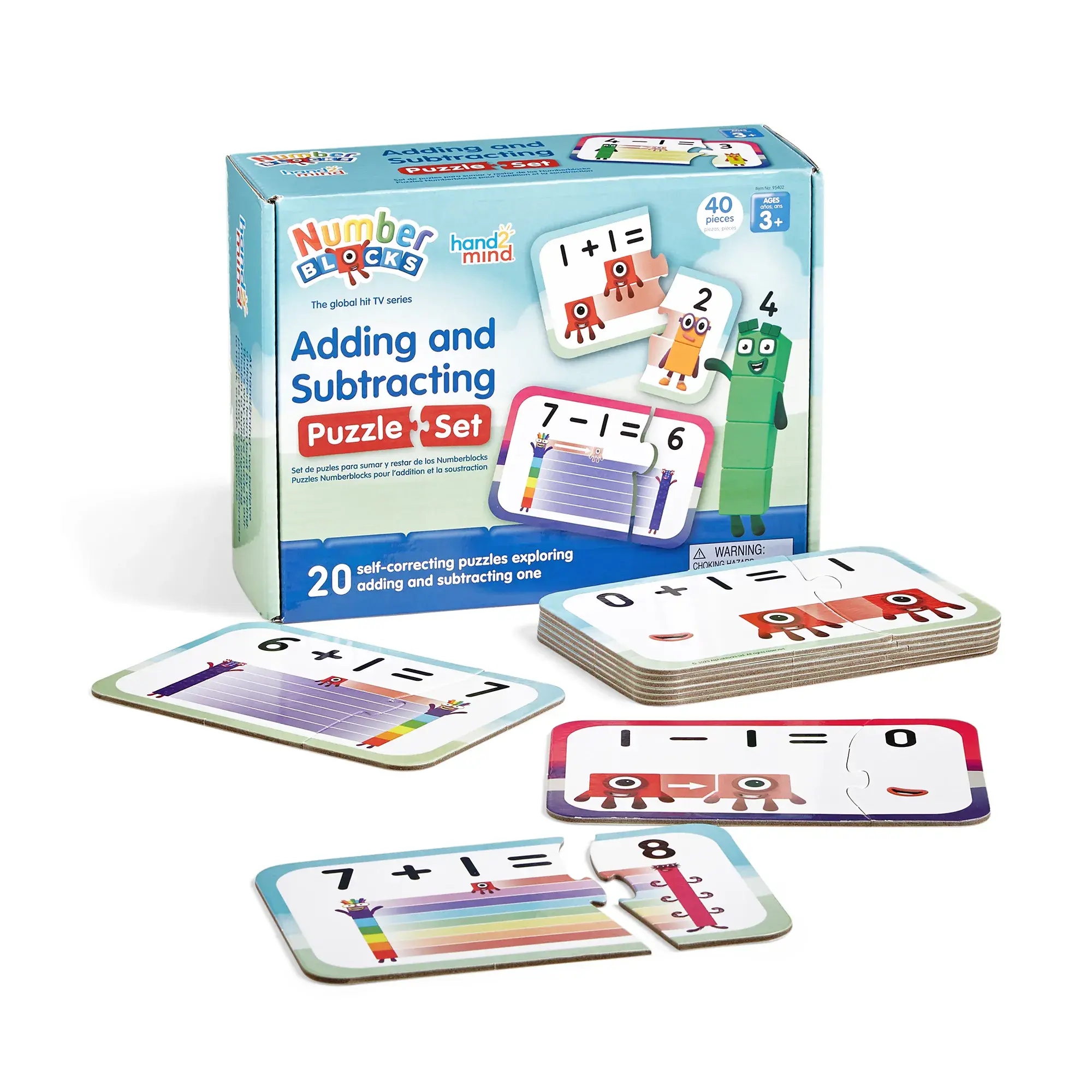 hand2mind NumberBlocks Adding and Subtracting Puzzle Set