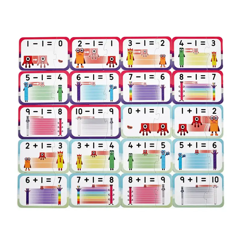 hand2mind NumberBlocks Adding and Subtracting Puzzle Set
