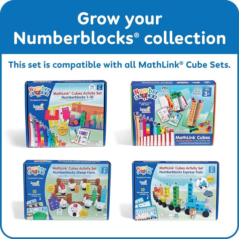 hand2mind NumberBlocks Cubes 1-5 Sheep Farm Activity Set