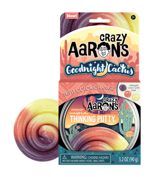 Crazy Aaron Crazy Aaron's Thinking Putty Triple Color Change Goodnight Cactus