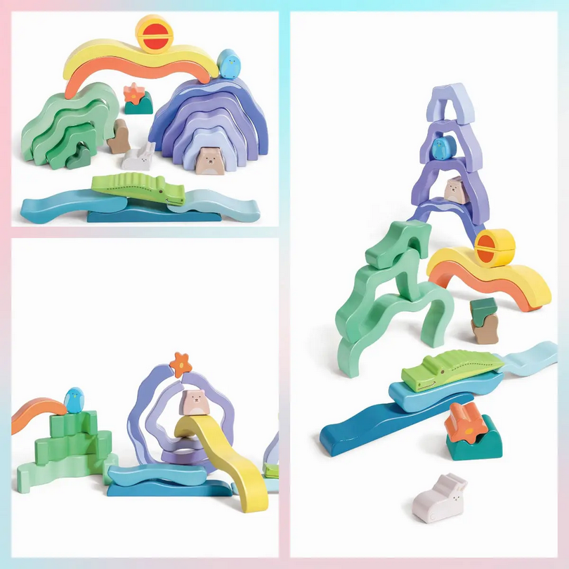 Hape Toys Hape Toddler Nature Scene Stacking Blocks