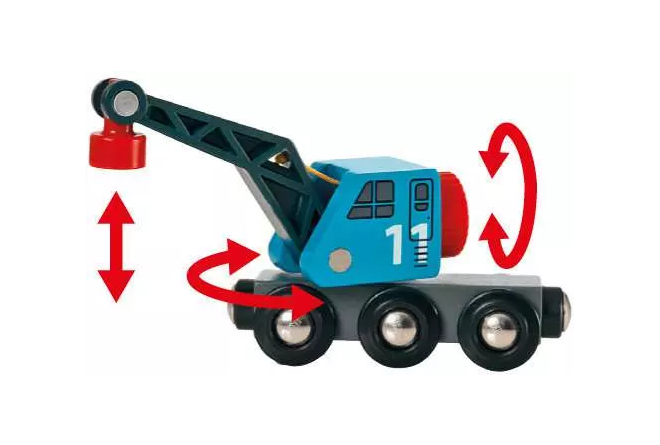 Brio World Train Freight Ship and Crane