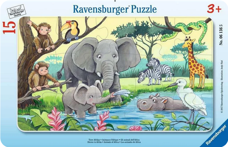 Ravensburger Frame Puzzles 15pc Animals of Africa