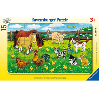 Ravensburger Frame Puzzles 15pc Farm Animals in the Meadow