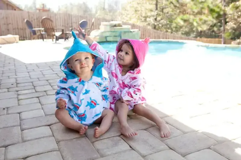 Zoocchini Terry Swim Coverup UPF50 + Flamingo 0 - 12M