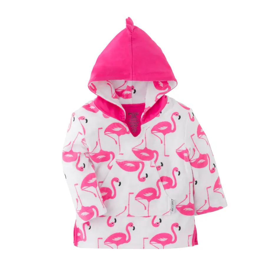 Zoocchini Terry Swim Coverup UPF50 + Flamingo 0 - 12M