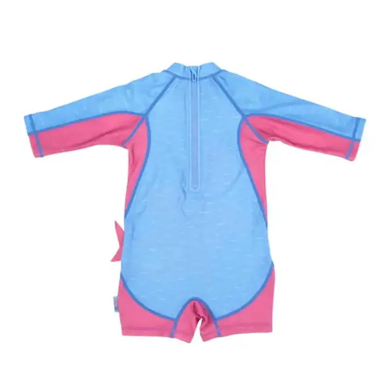 Zoocchini One Piece Swimsuit Sophie the Shark UPF50 + Rashguard Size 12 - 24M