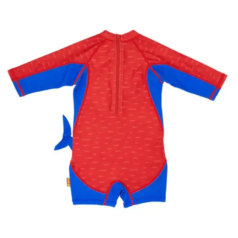 Zoocchini One Piece Swimsuit Blue Shark UPF50 + Rashguard Size 12-24M