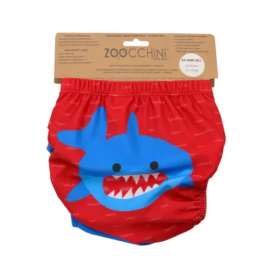 Zoocchini Swim Diaper 2 Piece Set Shark 12-24mths