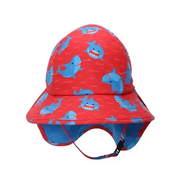 FlapJack Cape Sun Hat Blue Shark 6 - 24M