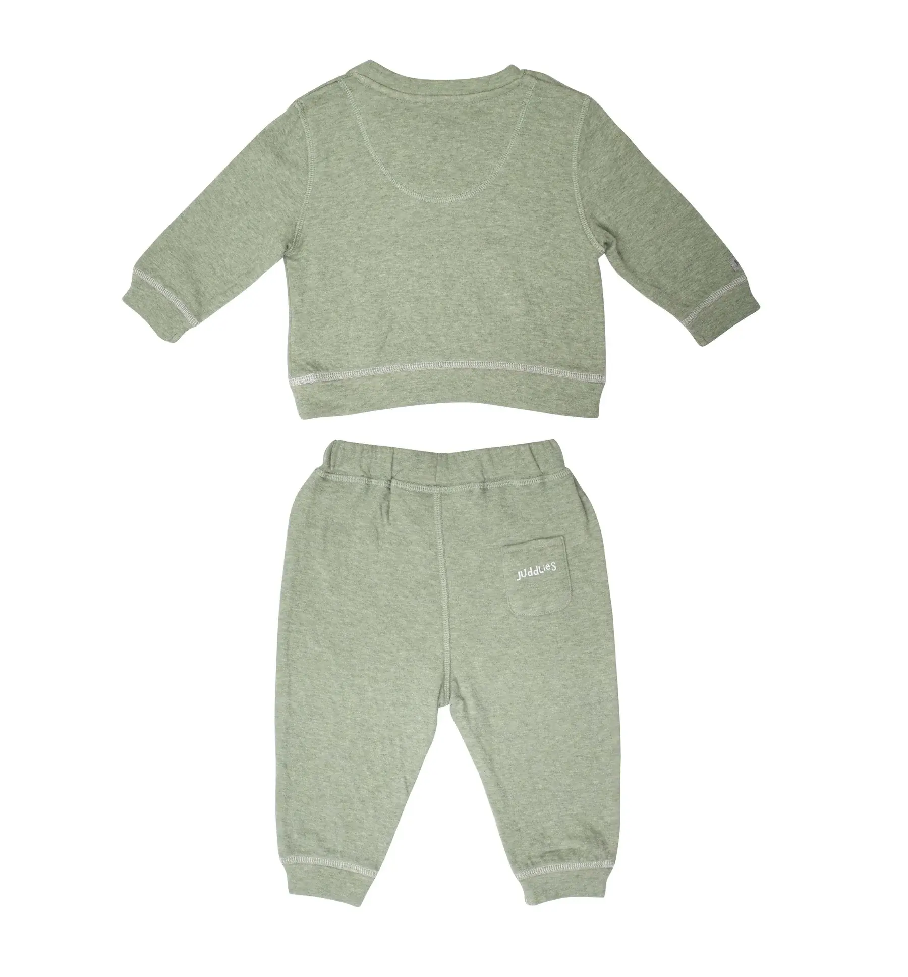 Juddlies Designs Breathe EZE 2 Piece Jogger Set Olive Fleck 3 - 6M