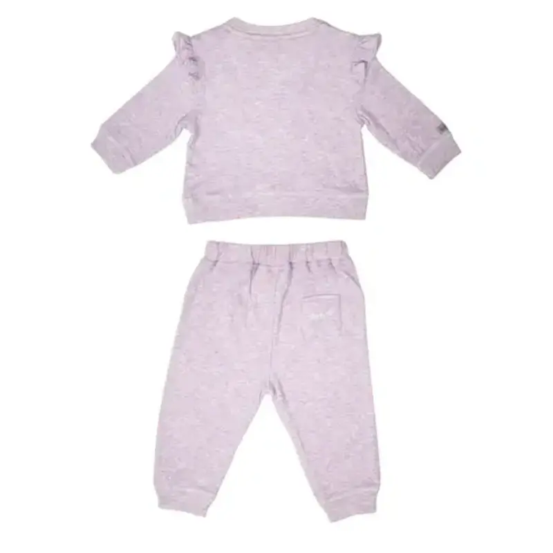 Juddlies Designs Breathe EZE 2 Piece Jogger Set Lavender Fleck 6 - 12M