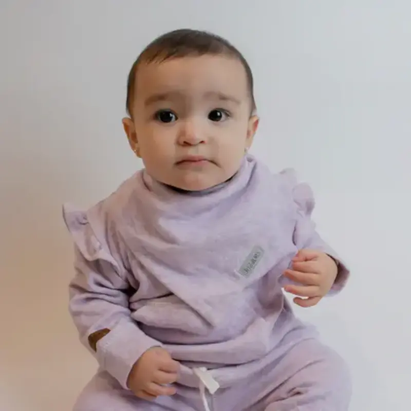 Juddlies Designs Breathe EZE 2 Piece Jogger Set Lavender Fleck 6 - 12M