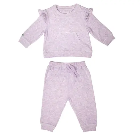 Juddlies Designs Breathe EZE 2 Piece Jogger Set Lavender Fleck 3 - 6M