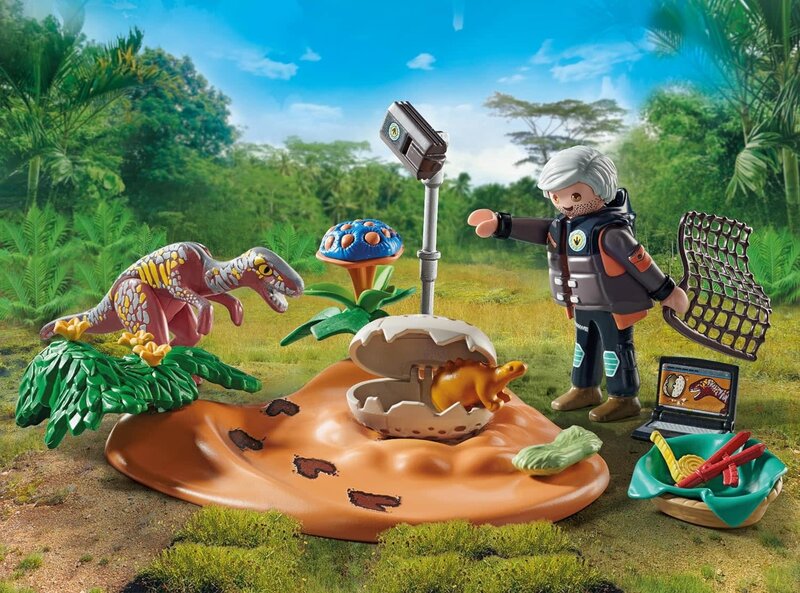 Playmobil Playmobil Dinos Stegosaurus Nest with  Egg Thief