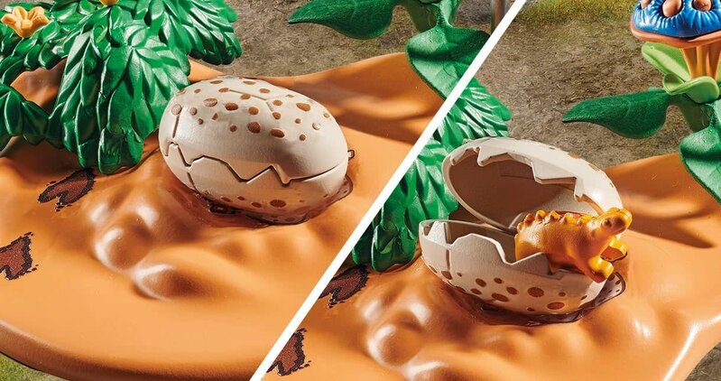 Playmobil Playmobil Dinos Stegosaurus Nest with  Egg Thief